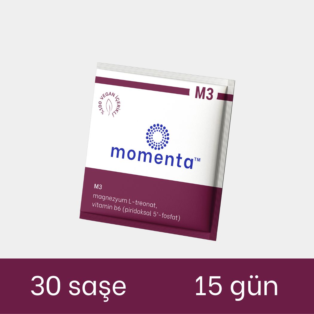Momenta M3 | Magnezyum L-Treonat | Uyku Kalitesini ve Bilişsel Desteği Artıran Formül-15 Gün 30 Saşe