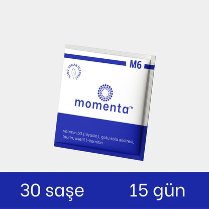 Momenta M6 - 15 Gün 30 Saşe: Gotu Kola Ekstresi, Niyasin, Taurin, L-Karnitin