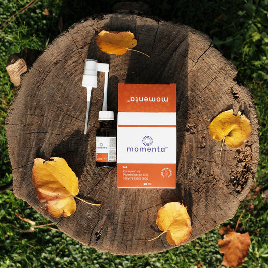 Momenta M4 | Kurkumin, Piperin, Soğuk Sıkım Zeytinyağı | Anti-inflamatuar ve Emilim Desteği Kompleksi-15 Gün 30 Saşe